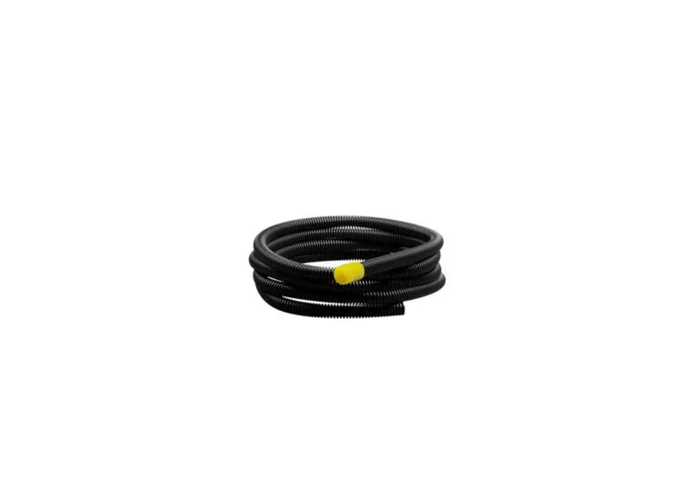 Produktbild: STIEBEL ELTRON Fühlerrohr Z-FH-FR, 5mm, 205776. Schwarzes, gewelltes Fühlerrohr in Schlaufenform, mit gelbem Verschlussstopfen.